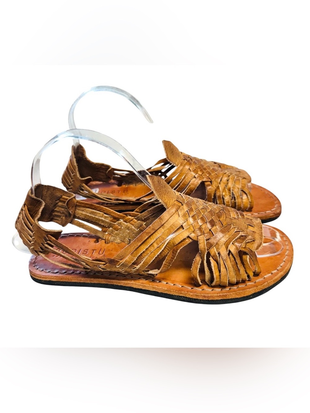 Bed Stu Lauren ll Tan  Woven Leather Huarache Sandals Size 6.5
